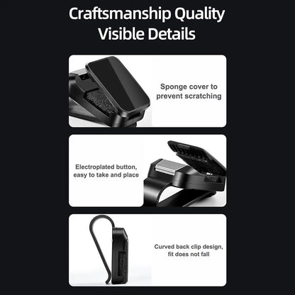 Car Sunglasses Clip Sun Visor Glasses Holder Card Ticket Holder Stable Storage Clips Eyeglasses Hanger Car Interior Accessories