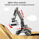 2 in 1 Toys for Boys Alloy Tractor Kids Excavator Bulldozer Miniature Truck Model Diecast Engineering Vehicle Children Gifts