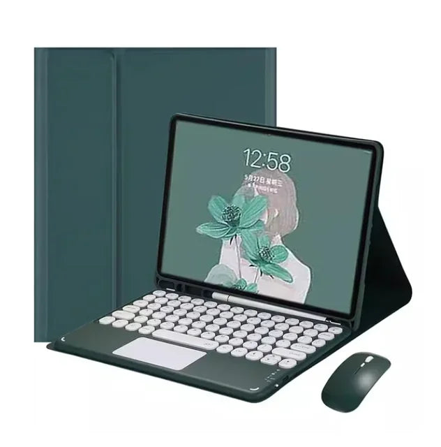 Funda con teclado Bluetooth para Redmi Pad, funda magnética de cuero desmontable con ratón y portalápices integrado, SE 11, 2023 