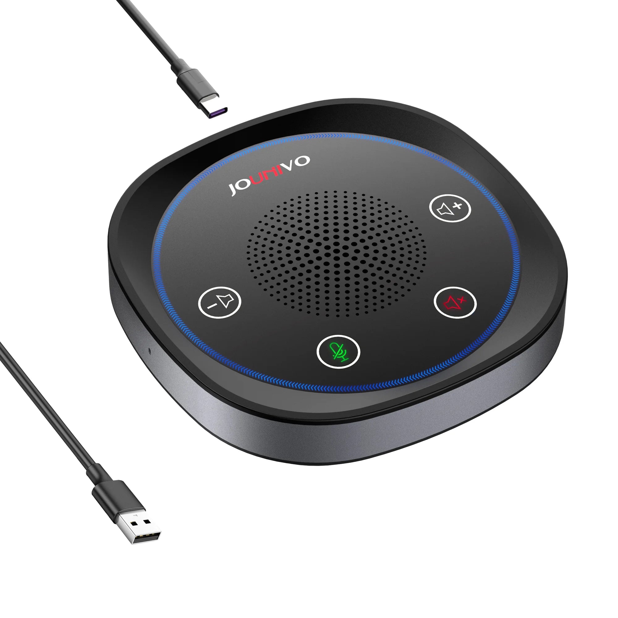 USB Conference Speaker Microphone Wired Touch Key Omni Mic Directional High Volume Pickup PnP For Laptop Notebook