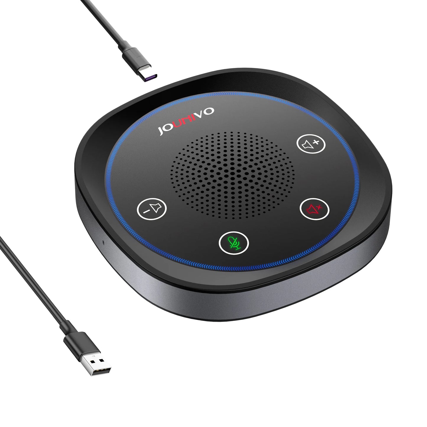 USB Conference Speaker Microphone Wired Touch Key Omni Mic Directional High Volume Pickup PnP For Laptop Notebook