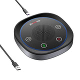 USB Conference Speaker Microphone Wired Touch Key Omni Mic Directional High Volume Pickup PnP For Laptop Notebook