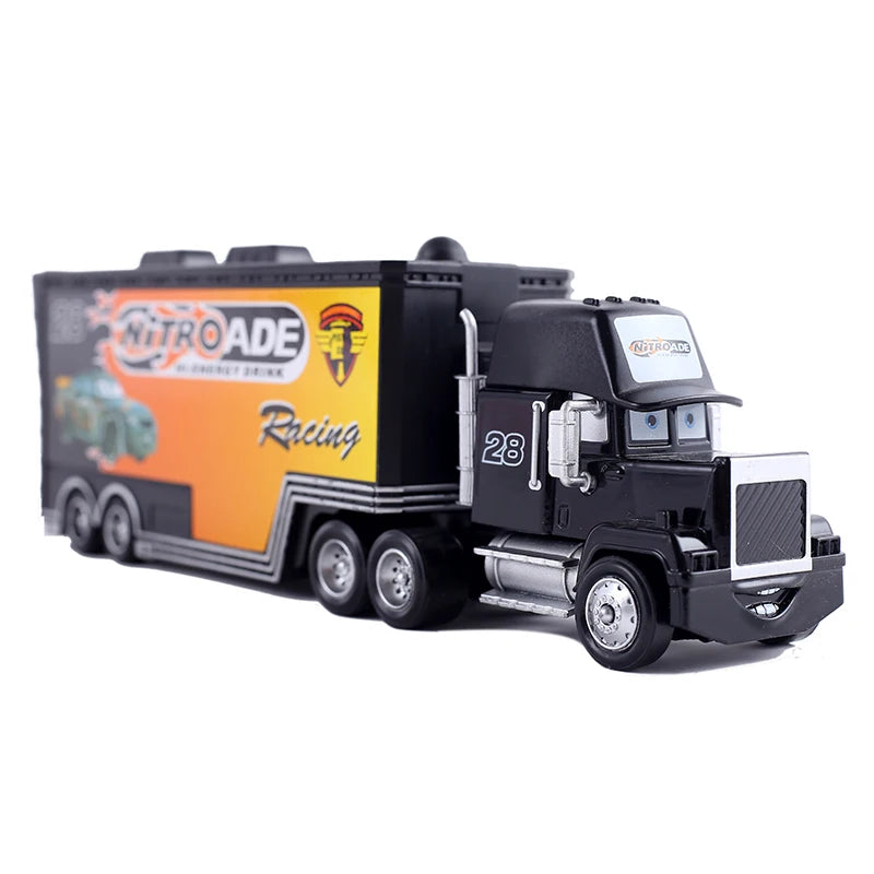 Disney Pixar Cars 2 3 Juguetes Rayo McQueen Camión Jackson Storm Tío Mack 1:55 Camión de fundición Modelo de remolque Niño niños Regalo