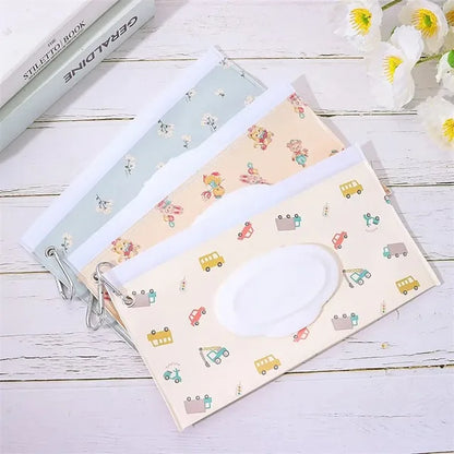Bolsa para toallitas húmedas para bebé, porta toallitas portátil, funda abatible, cierre reutilizable, neceser recargable, práctica caja de pañuelos, EVA 