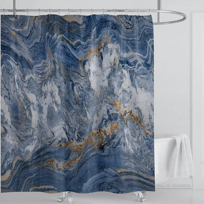 Marble Waterproof Shower Curtain Waterproof Shower Curtain for Bathroom Decor Printed Washable Shower Curtain with Hooks