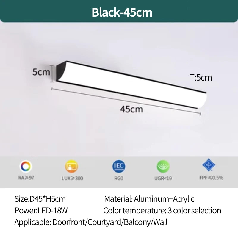 Outdoor wall lamp waterproof and rust proof hallway stairs garden walls balcony doors LED lights modern wall lights