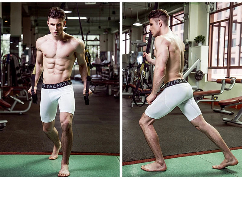 Men's Sports Fitness Shorts Gym Training Quick-Drying Compression Leggings Cycling Shorts Basketball Running Short Workout Tight