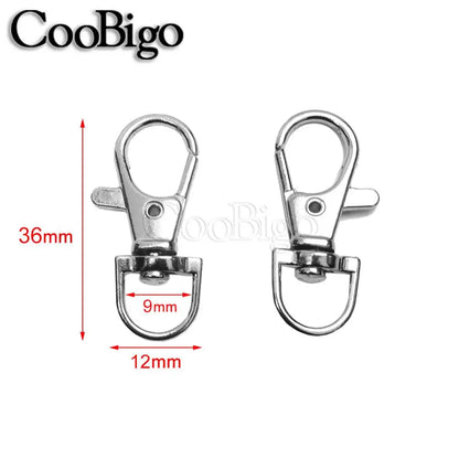 5/16"~1-1/4" Snap Hook Buckle Metal Swivel Lobster Clasp Snap Clip Hook Carabiner for Keychain Key Fob Chain Ring Bag Hardware