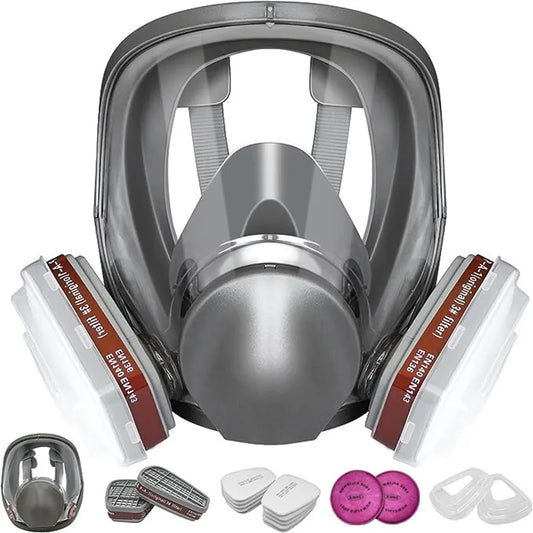Respirador de pintura industrial 27 en 1 6800, máscara de gas, traje de seguridad 2 en 1, filtro de trabajo, máscara facial completa de repuesto MMM