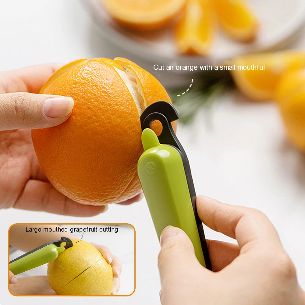Descascador de laranja descascador laranja dispositivo descascador faca multifuncional toranja limão laranja cortador cozinha frutas vegetais ferramentas