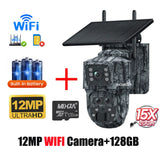 INQMEGA 5MP 4MP WIFI Wireless PTZ Solar Camera 4G SIM With Solar Panel Two Way Audio Security Protection CCTV Camera Battery Cam