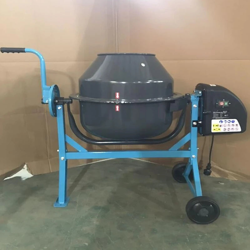 63L Electric Concrete Mixer Multifunctional Vertical Feed Blender Household Construction Industry Cement Mortar Mixing Equipment