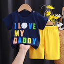 New Boys Summer Clothing Set Full Bear Print Cotton Short Sleeve T-shirts and Shorts 2PCS Breathable Outfit For Girls