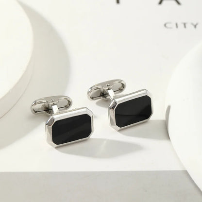 1Pair French Square Cufflinks Fashion Men's Business Banquet Suit Shirt Cuffs Buttons Luxury Wedding Cuff Links Gifts 2024 Trend