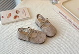 2026 Summer Kids Shoes Girls Sandals Lace Floral Princess Shoes Children Soft Sole Flat Party Dress Breathable Shoes