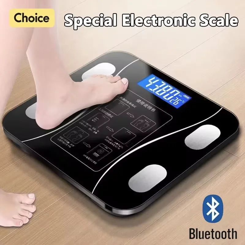 Báscula electrónica especial para el control corporal y la pérdida de grasa, modo inteligente, báscula de grasa corporal Bluetooth, báscula de peso para el hogar, ultraprecisa
