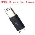 1PCS/5PCS Micro USB Female To Type C Male Adapter Mobile  Phone  Android Converter Micro-B To USB-C Data Cable Connector