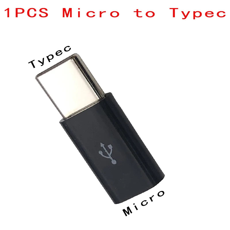 1PCS/5PCS Micro USB Female To Type C Male Adapter Mobile  Phone  Android Converter Micro-B To USB-C Data Cable Connector
