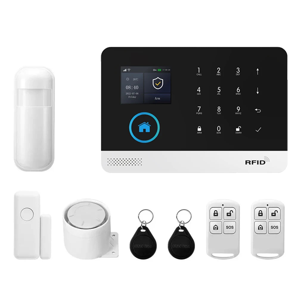 PGST 4G WiFi Alarm System Security Protection Tuya Alexa Smart Life Home Automation Motion Sensor Alarm Security System Kit Set