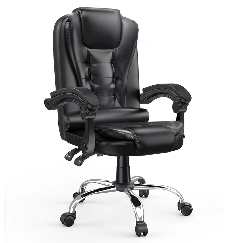 Naspaluro Ergonomic Office Chair Desk Chair with High Backrest PU Leather Swivel Chair Deck Chair Gaming Chair for Office Home
