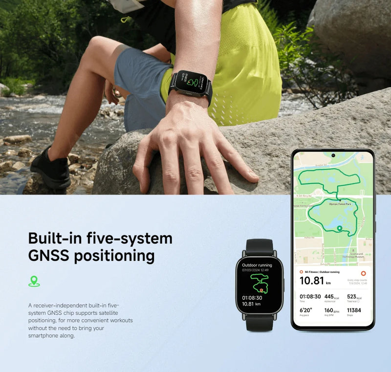 Global Version Xiaomi Redmi Watch 5 Lite 1.96'' AMOLED display 18-Day Battery life Built-in GNSS 5ATM Bluetooth® calling