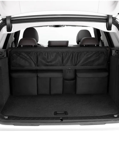 Car trunk storage bag SUV car seat back hanging bag Multi functional storage mesh bag Car interior storage items