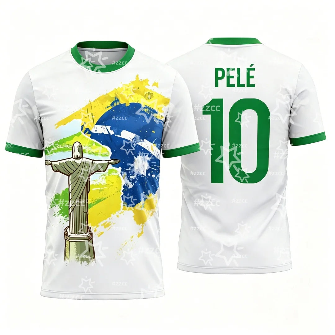 2026 Neymar Brazil national football team jersey training kit Summer Sports Men's T-Shirt Kid's Clothing Tee cycling jersey