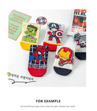 5 Pairs Marvel Kids Socks Kawaii 2024 New Fall Winter Cartoon Boy Children Short Socks Cotton Sock for Boys Gifts