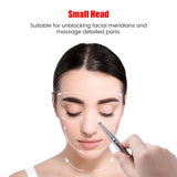 Acupuncture Pen Stainless Steel Deep Tissue Massager Dual Head Facial Reflexology Acupressure Bar for Full Body Meridian Massage