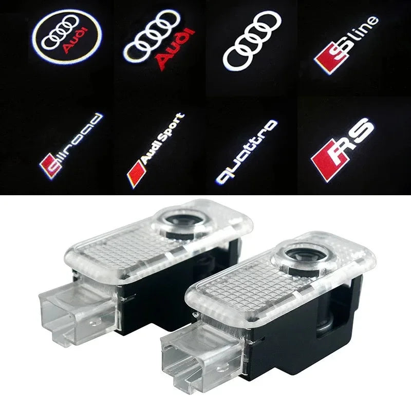 Audi A3 A4 B8 8P 8V A6 C7 A5 Q5 B7 B6 B9 SLINE QUTTRO RS Q3 Q7 S3 S4 S5 S6 S8 Car Door Welcome Light Led HD Projector Lamp