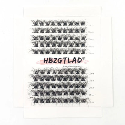 5D DIY Cluster Invisible band Lashes Segmented Bundle Thick Eyelashes Extension Russian Volume Individual False Lashes Cilios