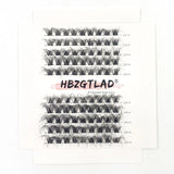 5D DIY Cluster Invisible Band Lashes Segmented Bundle Thick Eyelashes Extension Russian Volume Individual False Lashes Cilios