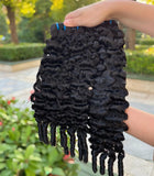 Kit mechas cabelo humanos crespo encaracolado 3C/4A - virgem premium
