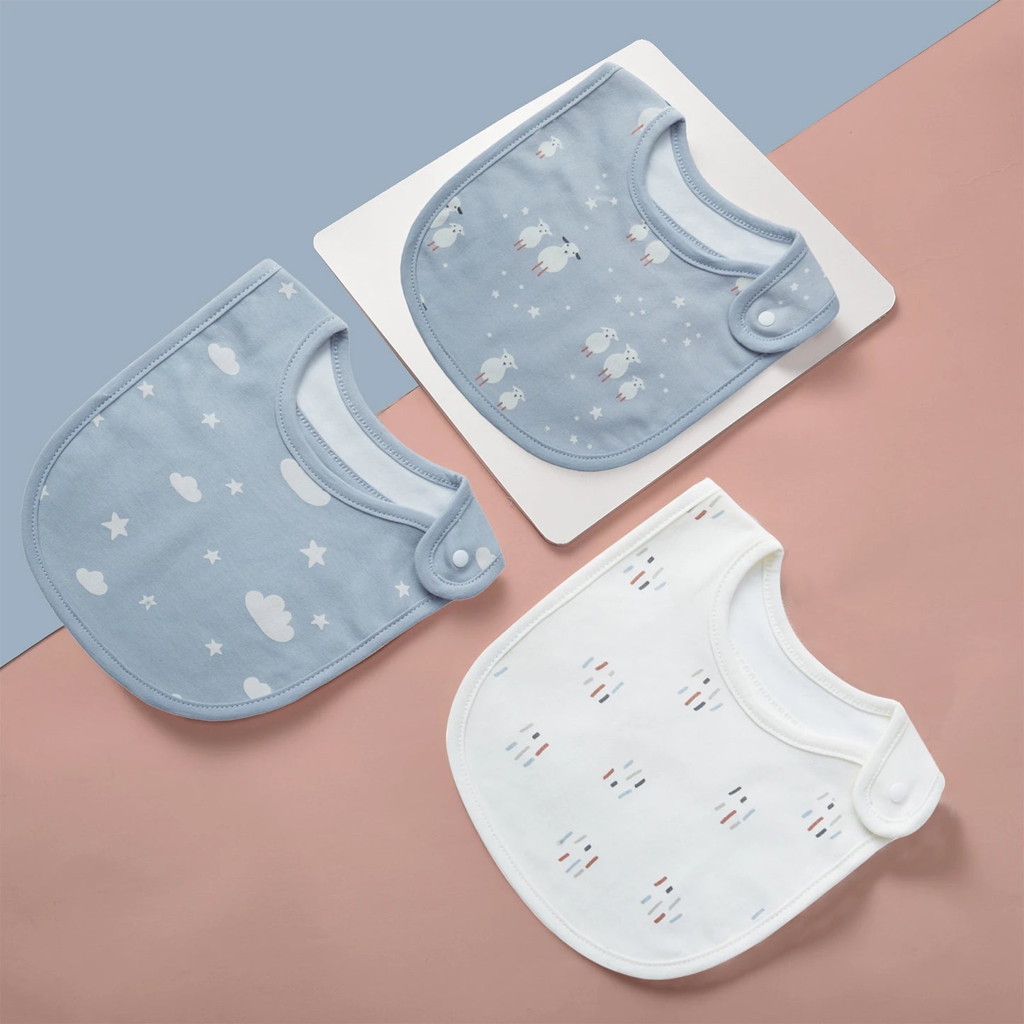 3pcs/set Baby Girl Boy Feeding Bibs Waterproof Apron Cartoon Towel Kids Toddler Dinner Bandanas Burp Cloths Baby Accessories