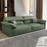 Electric Genuine Leather Sofa Bed Convertible Recliner – Modern Sectional Sleeper Couch with Adjustable Seats and Chaise Lounge