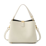 100% Genuine Leather Women's Bucket Bag Luxury Designer Versatile Shoulder Bag Women Commuter Crossbody Bags Female Handbag