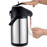 Dispensador de bebidas frías y calientes Airpot, dispensador de café, termo de acero inoxidable