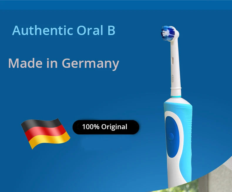 Cepillo de dientes eléctrico Oral B para adultos, recargable, con rotación, blanqueamiento 3D y cabezales de regalo.