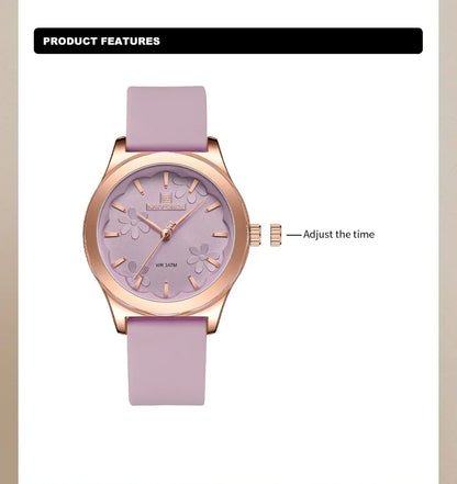 NAVIFORCE NF5051 Women Watch Silicone Quartz Wrist watches for Women Sport Clock Girls Gift Ladies Watches