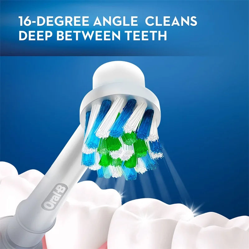 Cepillo de dientes eléctrico Oral B Vitality Cross Action recargable con temporizador de 2 minutos y rotación para dientes blancos y limpios. Cepillo blanco y negro.