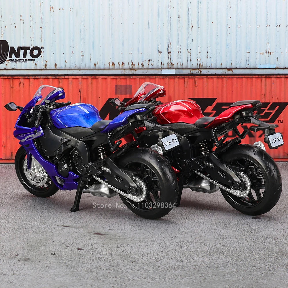 MSZ 1:18 Suzuki GSX-R1000 YAMAHA YZF-R1 1976 Rally200 Classic Motorcycle Static Model Alloy Die Casting Car Toy Gifts