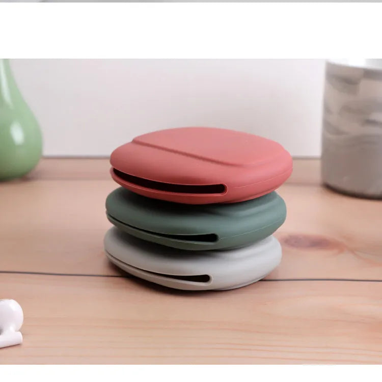 Portable Silicone Earphone Bag Key Data Cable Protection Case Mini Storage Box Multifunctional USB Cord Organizer Washable