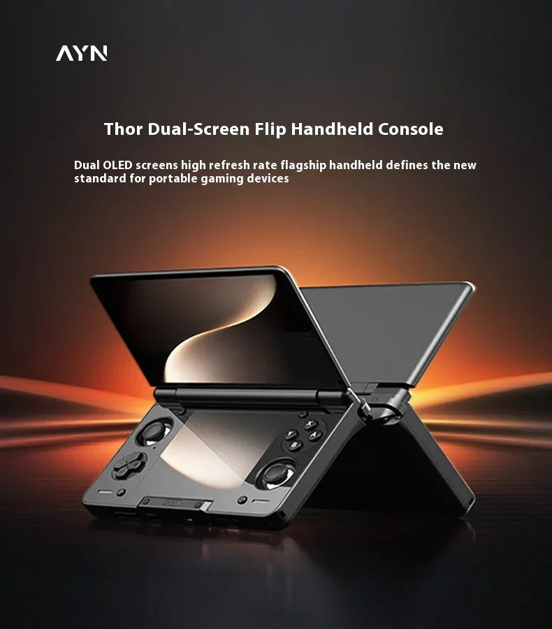 AYN Thor 6'' OLED Dual Screen Gaming Handheld Qualcomm Snapdragon CPU Android13 6000mAh Battery Hall Stick Game Console