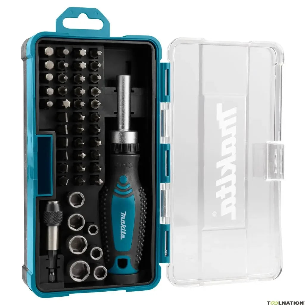 Juego de puntas de destornillador con trinquete Makita, herramientas manuales, B-36170, 47 piezas 
