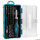 Makita-Ratchet Soquete Chave De Fenda Bit Set, Ferramentas Manuais, B-36170, 47 Pcs