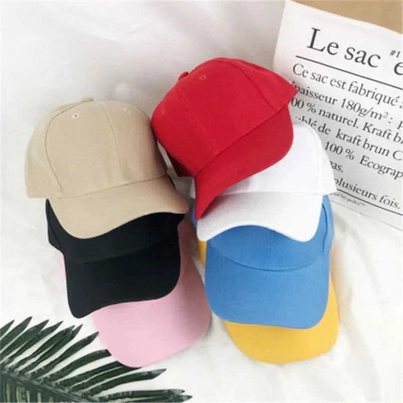 Solid Color Baseball Caps for Women Men Summer Sun Hats Adjustable Snapback Hats Unisex Street Hip Hop Hat Sun Visor Caps