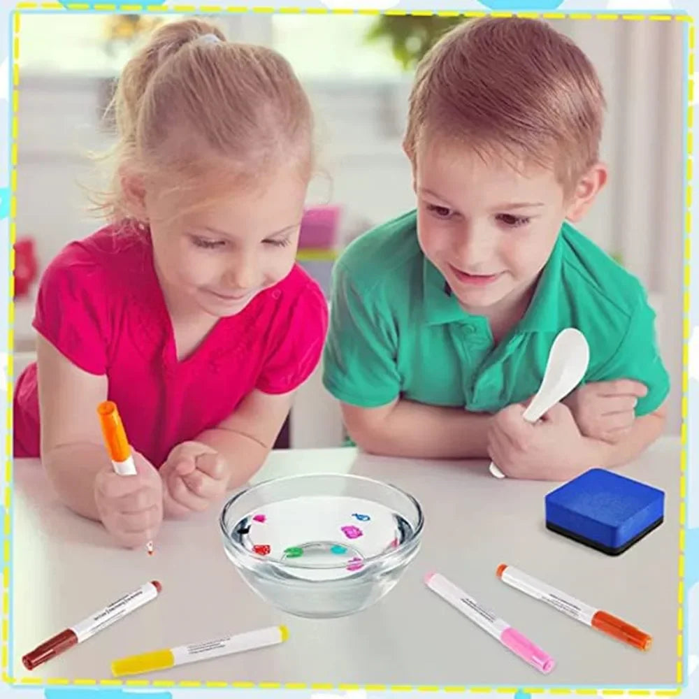 Bolígrafo de pintura al agua mágico, bolígrafo de tinta flotante para niños, pinceles de agua coloridos para garabatos, juguetes de educación temprana Montessori para niños