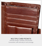 Classic Men's Genuine Leather Wallet Credit Card Holder RFID Coin Purse