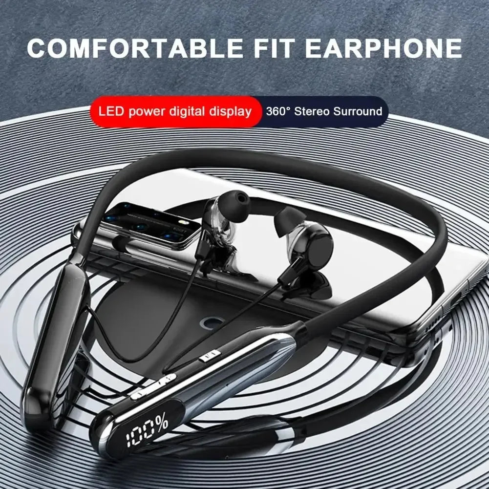 Auriculares Bluetooth con banda para el cuello, Auriculares inalámbricos con micrófono, batería larga, Auriculares deportivos Bluetooth de alta calidad