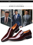 Luxury Business Oxford Leather Shoes Men Breathable Patent Leather Formal Shoes Plus Size Man Office Wedding Flats Male Black